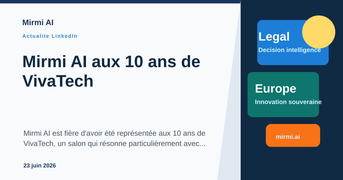 Mirmi AI aux 10 ans de VivaTech