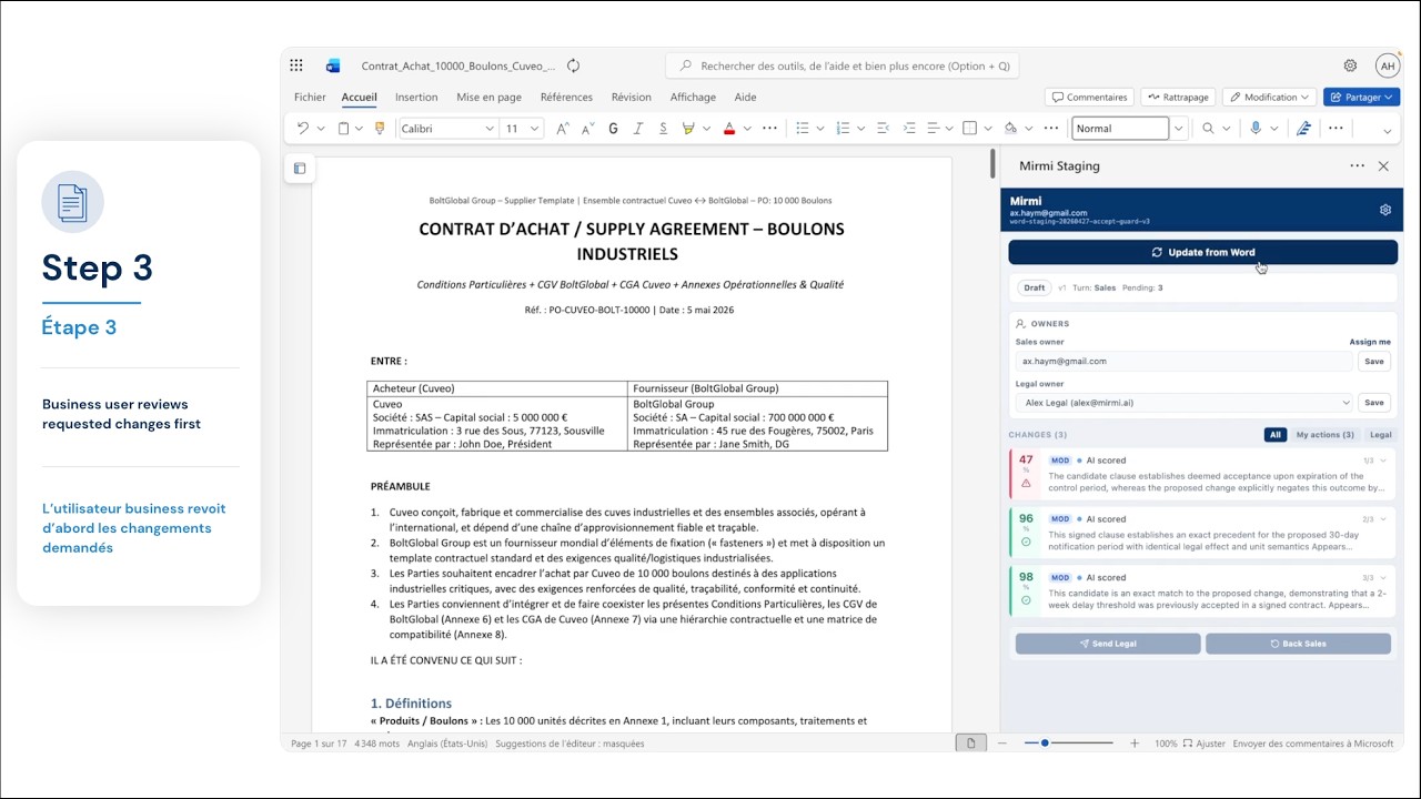 Aperçu de la vidéo Mirmi Connect dans Word